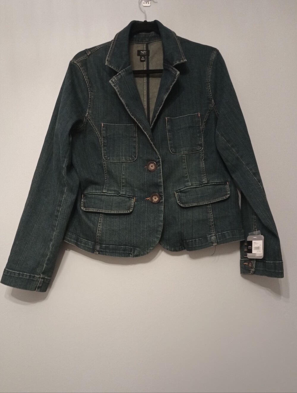 Mossimo Navy Denim Jean Blazer Jacket XL
